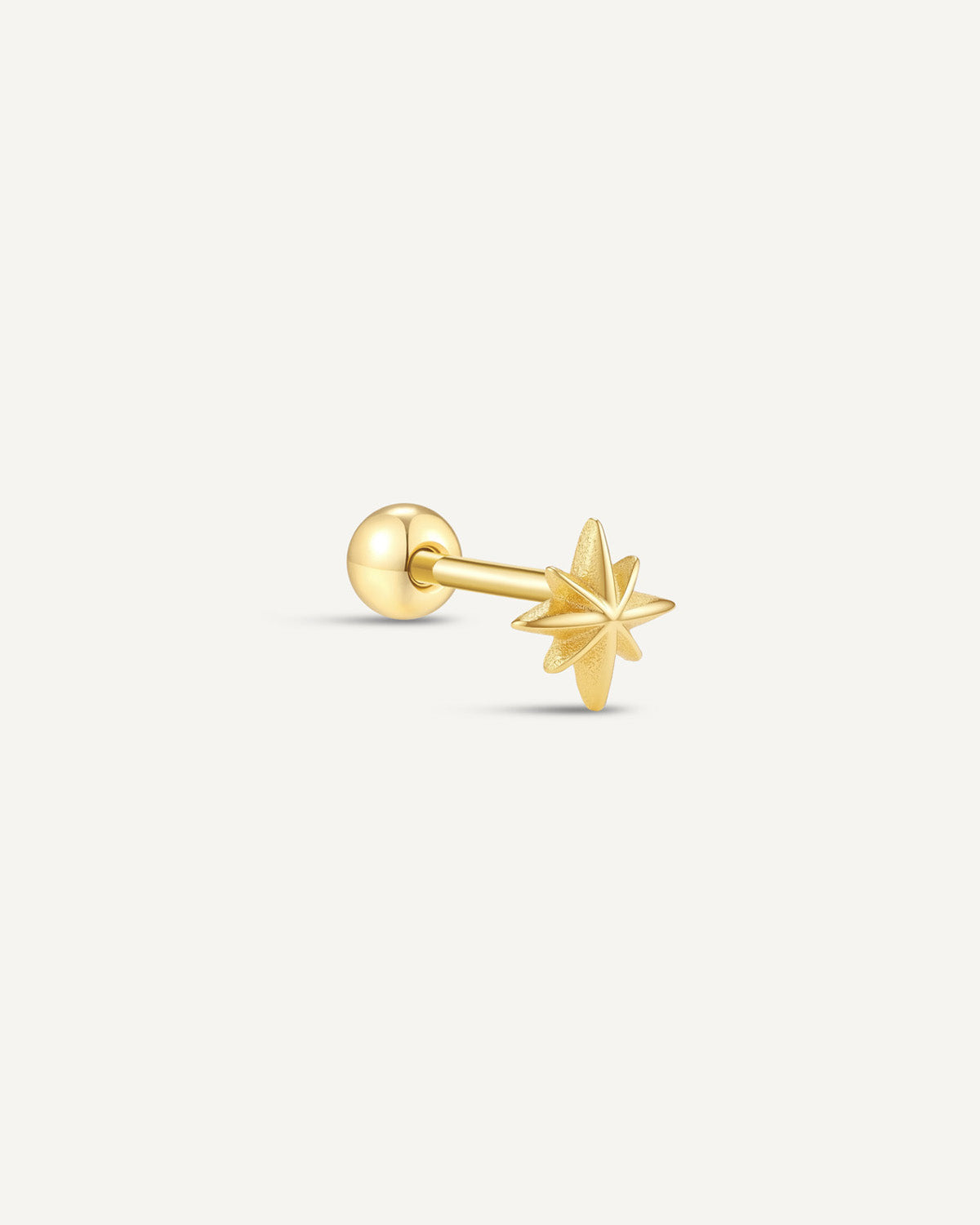 Starburst Barbell Studs in Gold
