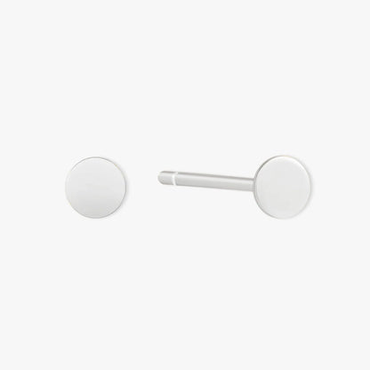 Essential Round Stud Earrings In Silver