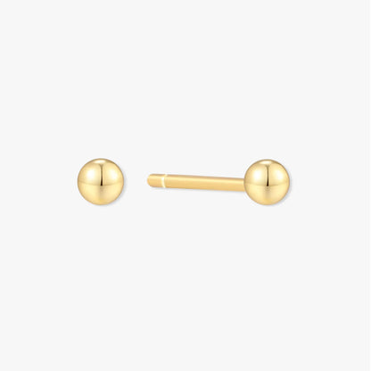 Plain Ball Studs In Gold
