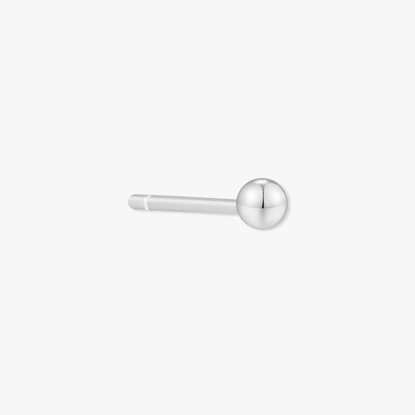 Plain Ball Studs In Silver
