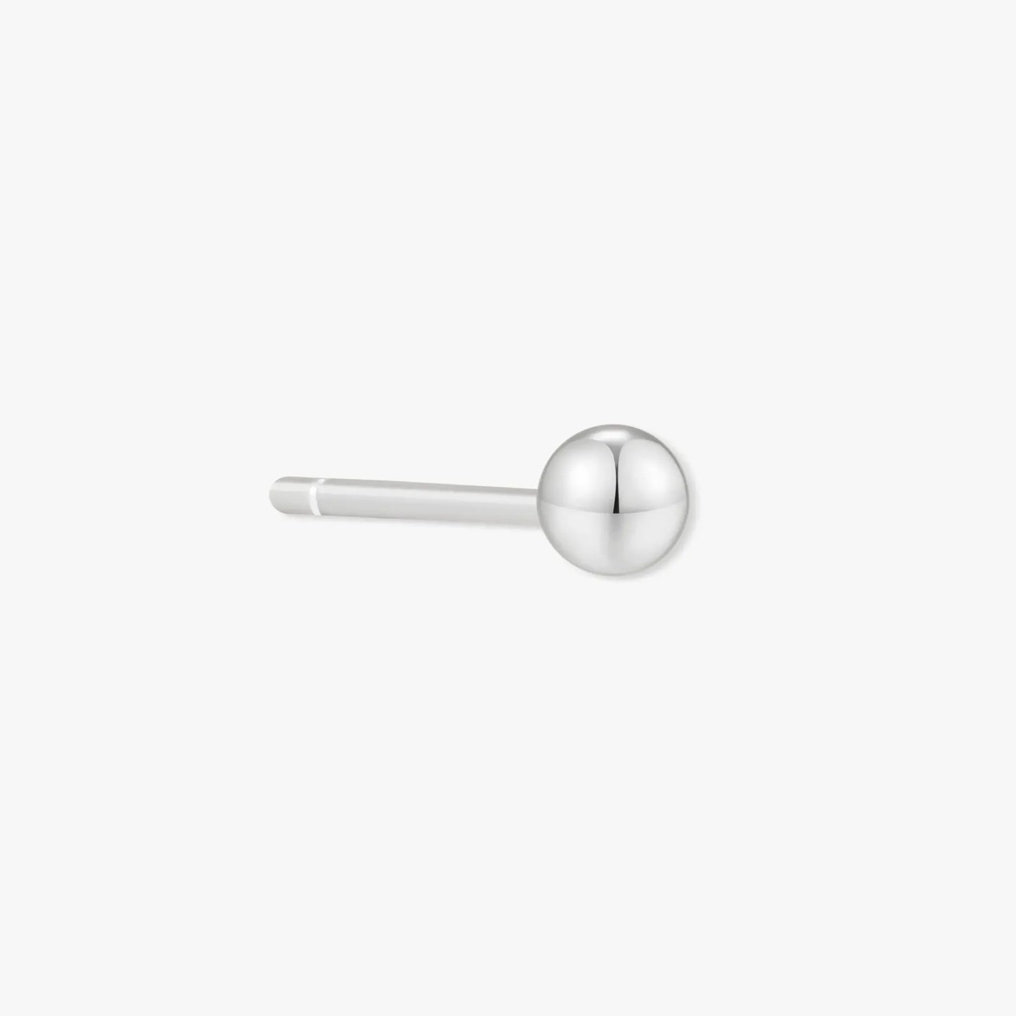 Plain Ball Studs In Silver