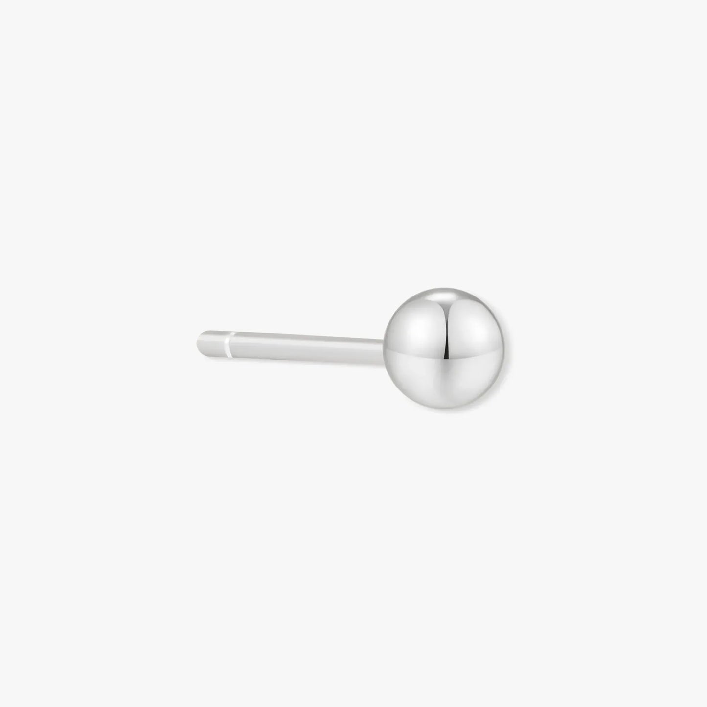 Plain Ball Studs In Silver