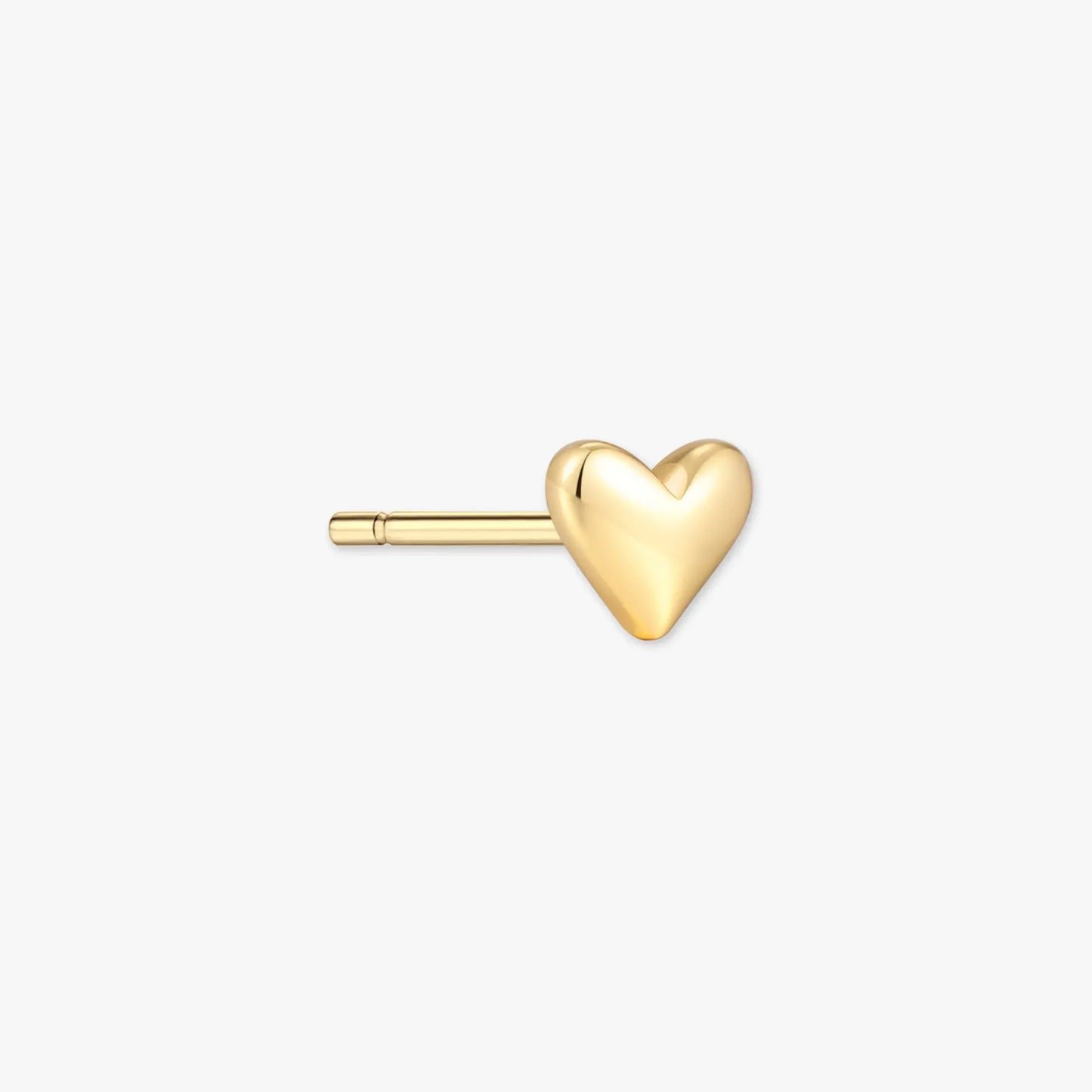 Heart Stud Earrings in Gold
