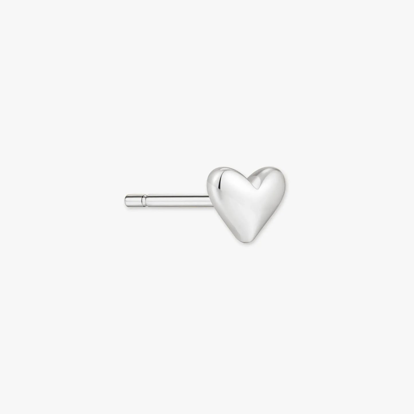 Heart Stud Earrings in Silver