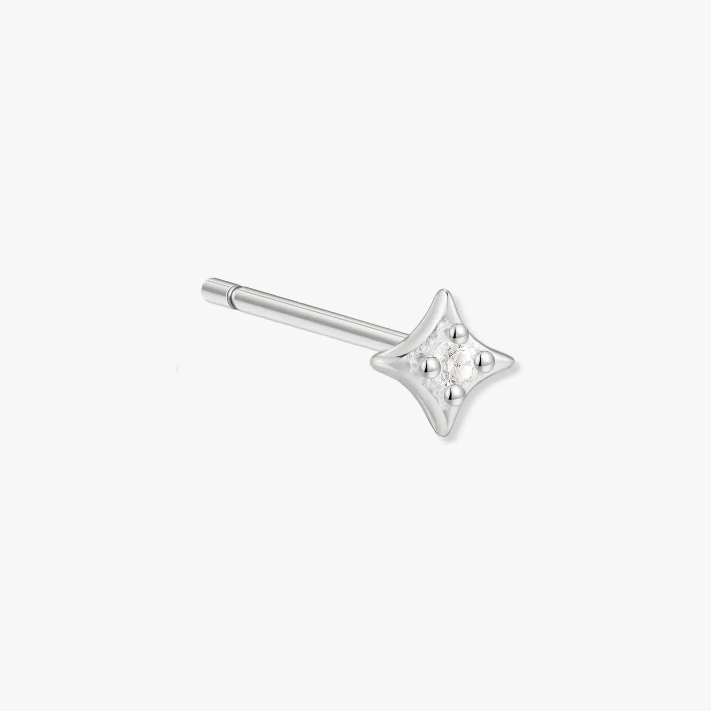 Cosmic Star Stud Earrings in Silver