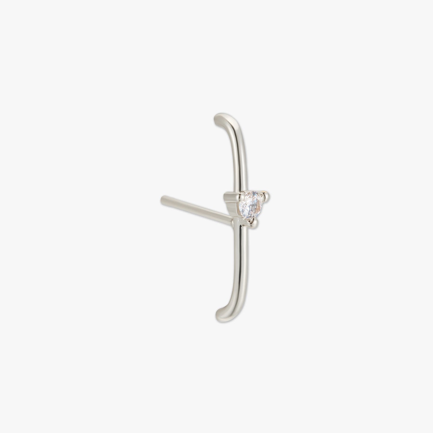 Crystal Suspender Studs in Silver