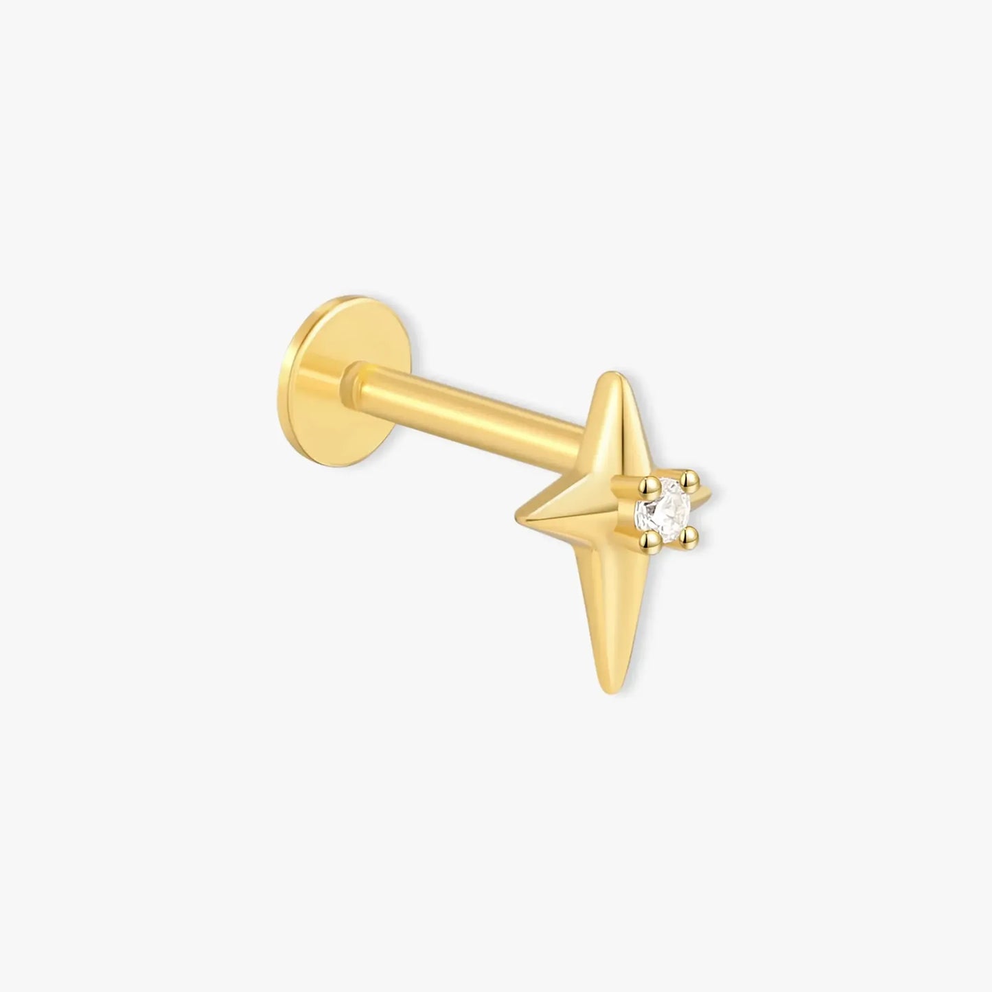 Nova Spark Labret Studs in Gold