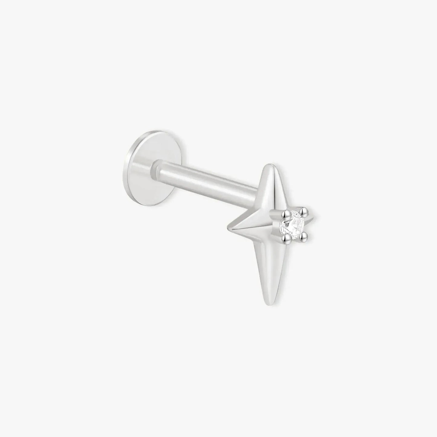 Nova Spark Labret Studs in Silver
