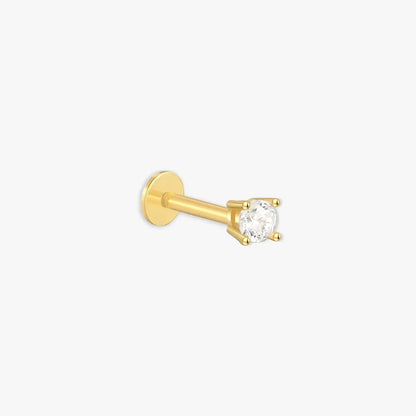 Essential Flat Back Diamond Studs In Gold