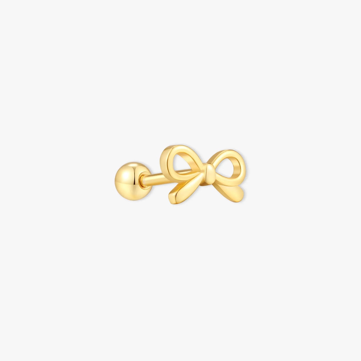 Chic Bow Barbell Studs In Gold