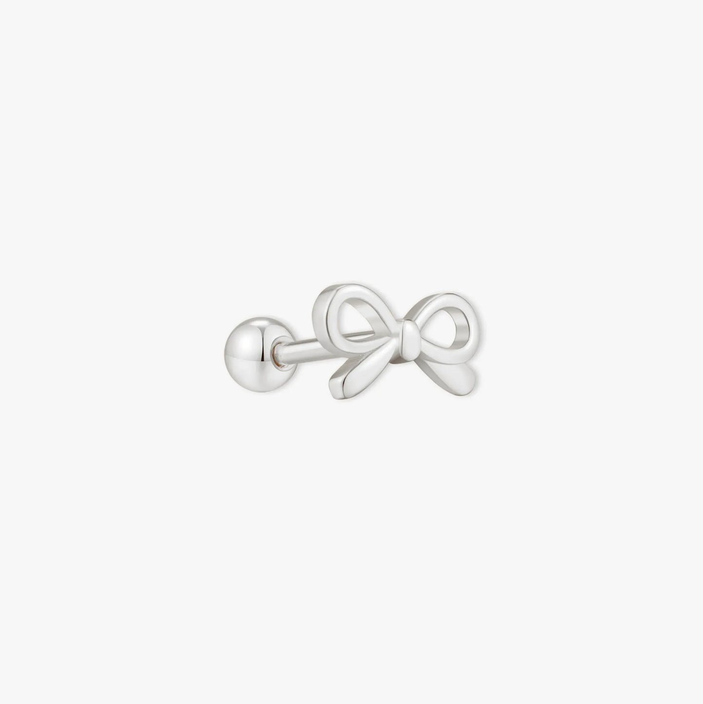 Chic Bow Barbell Studs In Silver