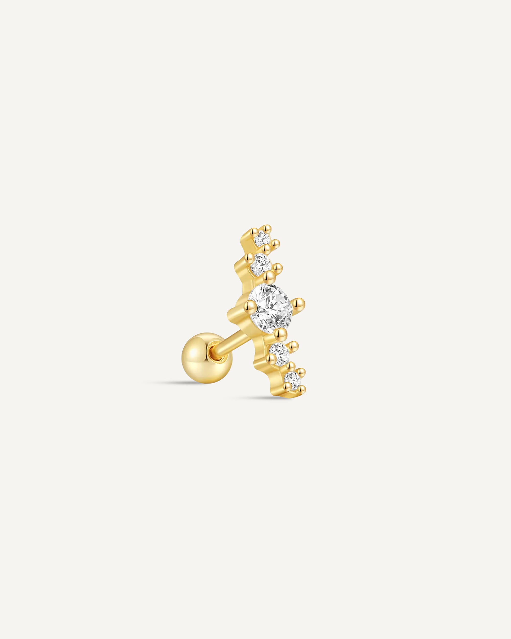 Constellation Climber Barbell Stud In Gold