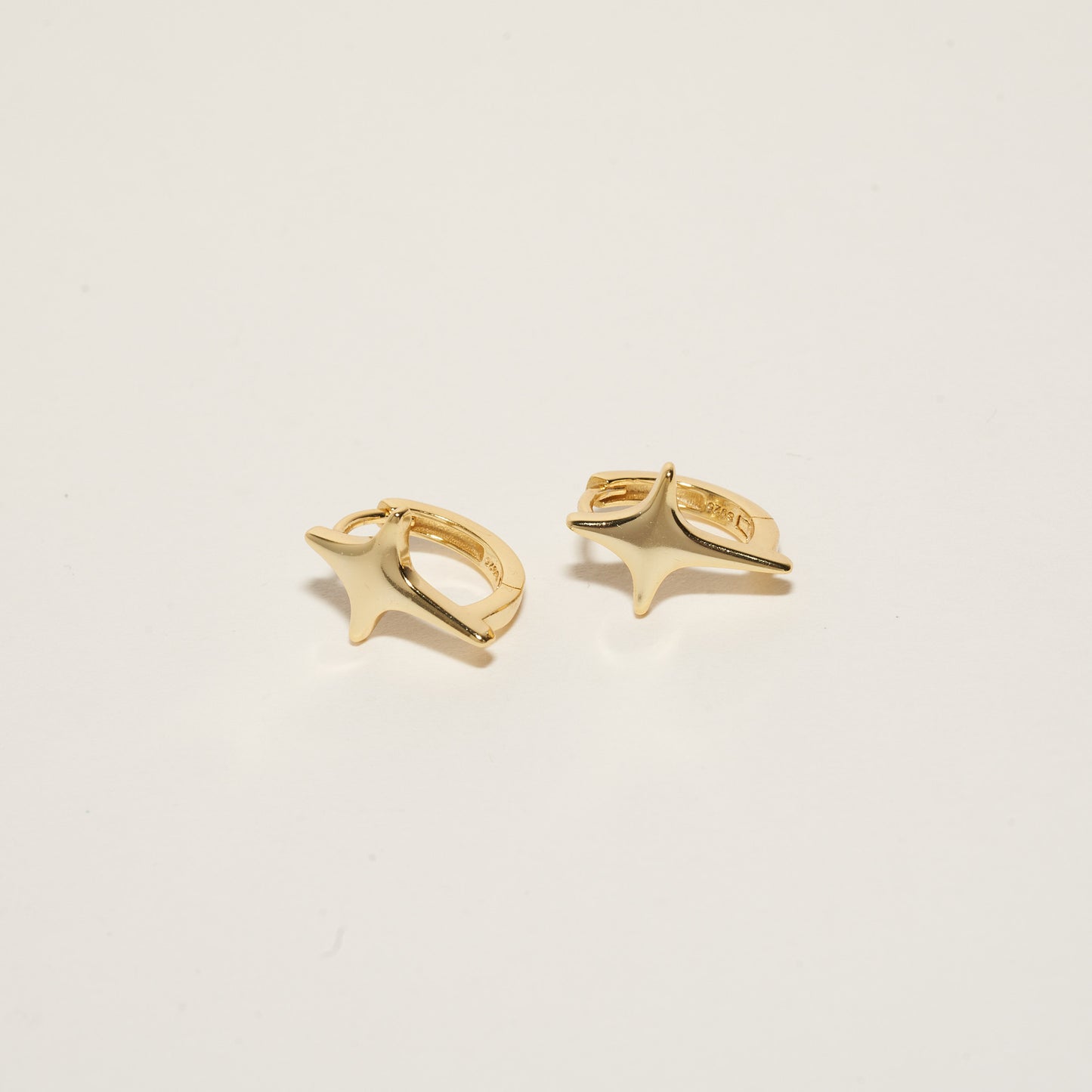 Sparkle Star Hoops in Gold