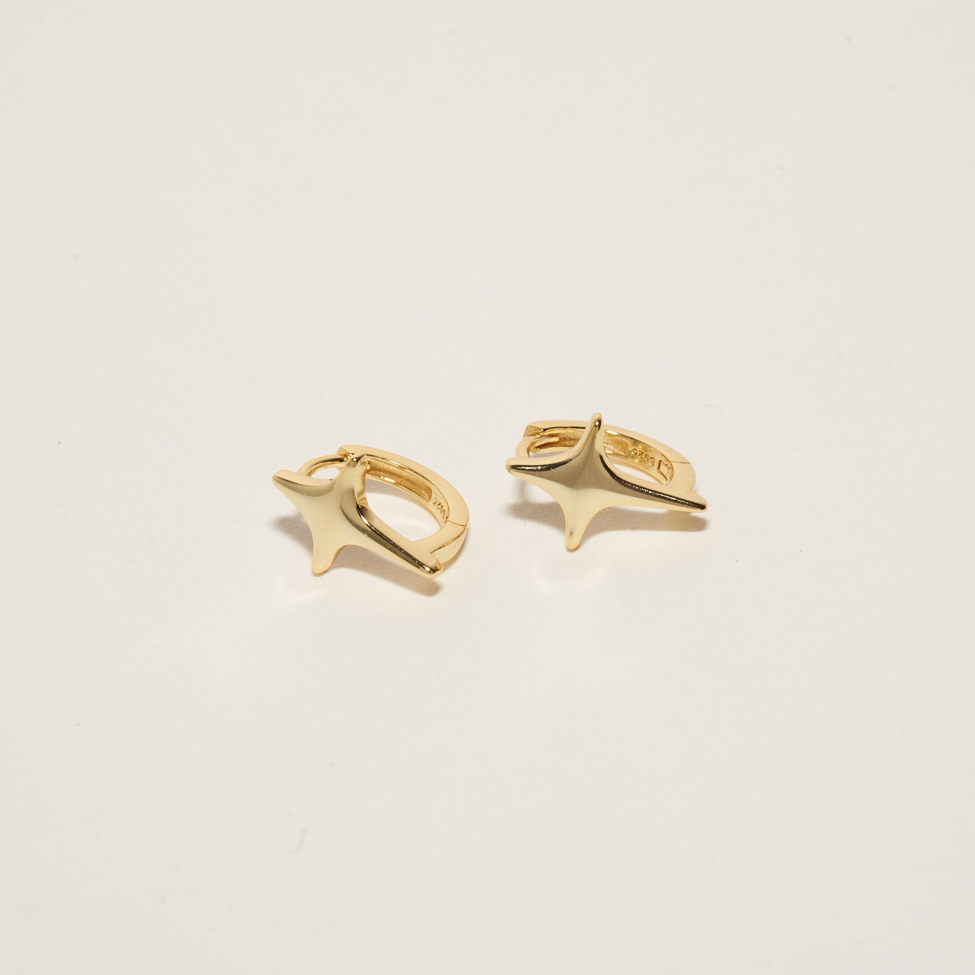 Sparkle Star Hoops in Gold