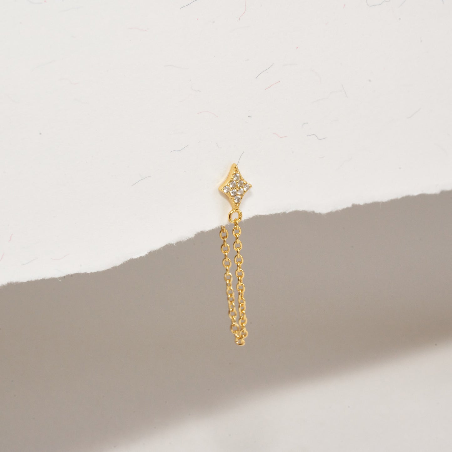 Starburst Chain Helix Stud In Gold