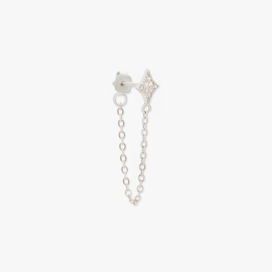 Starburst Helix Chain Stud In Silver