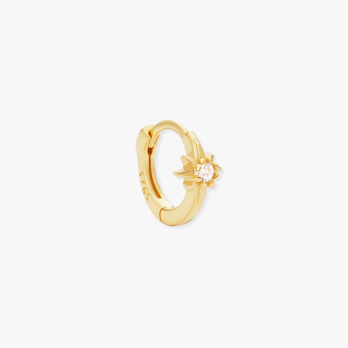Starburst Helix Hoop In Gold
