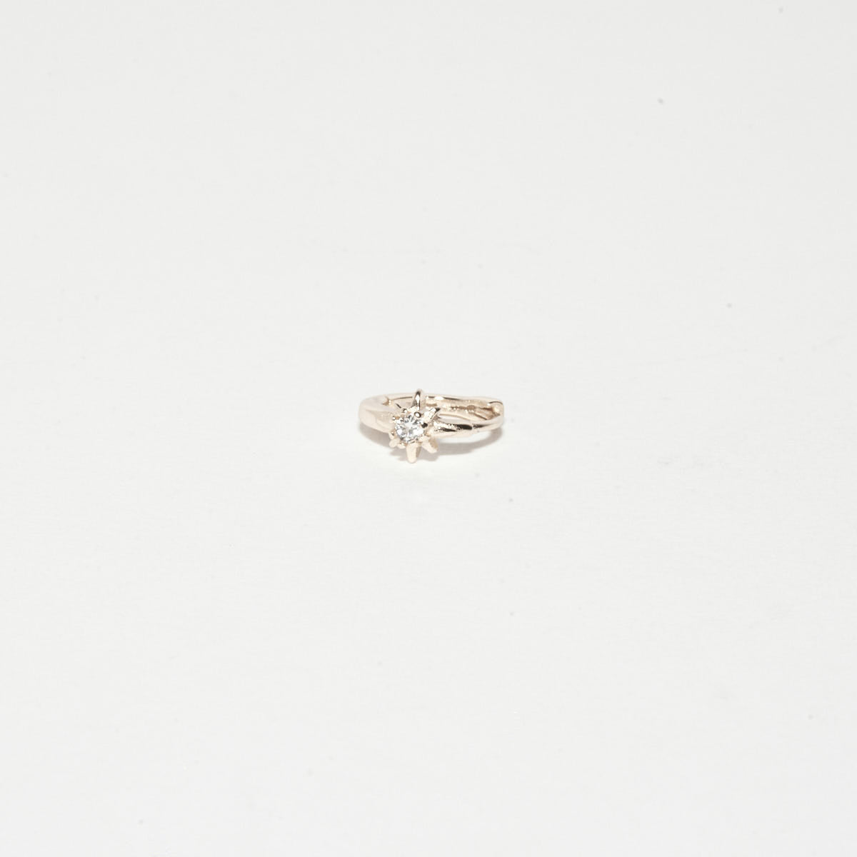 Starburst Helix Hoop In Silver