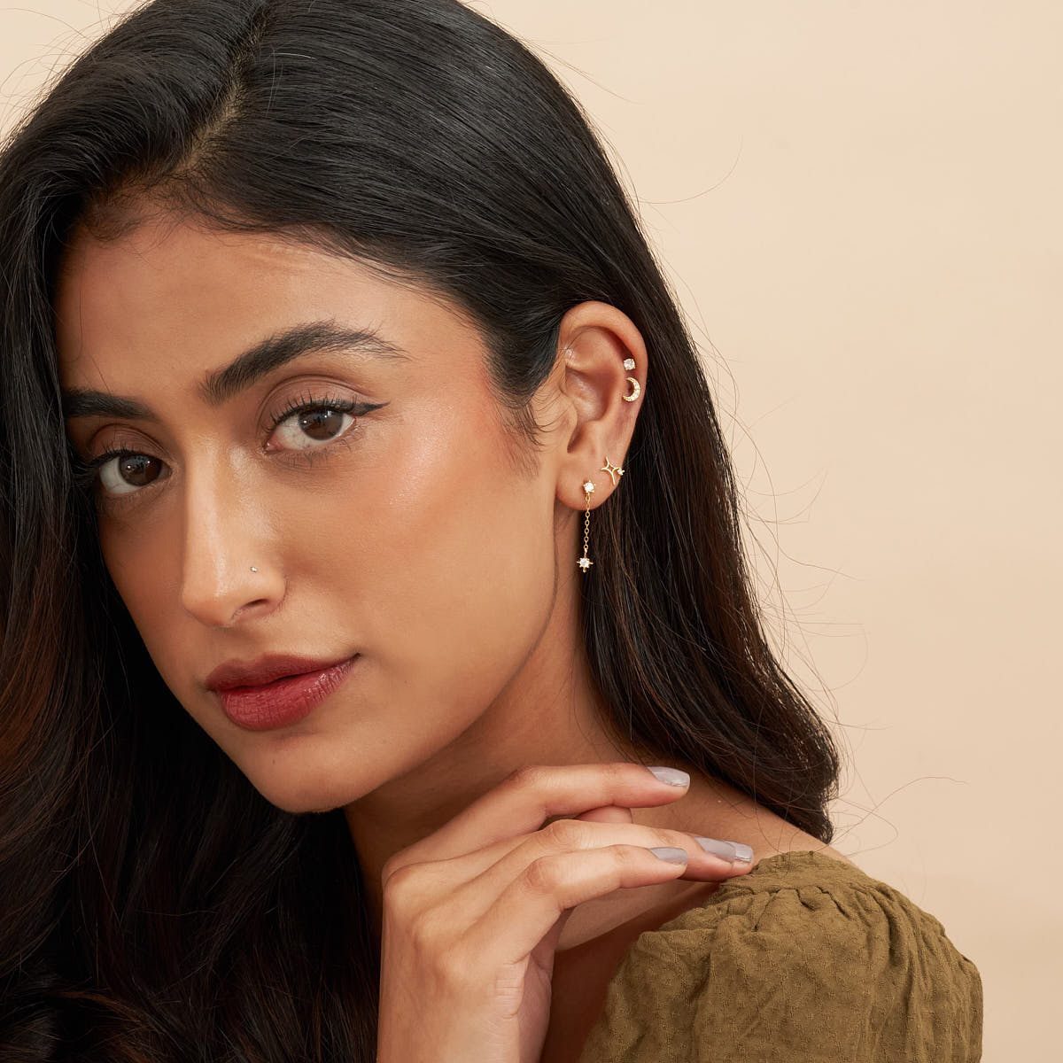 Starlight Spark Studs in Gold