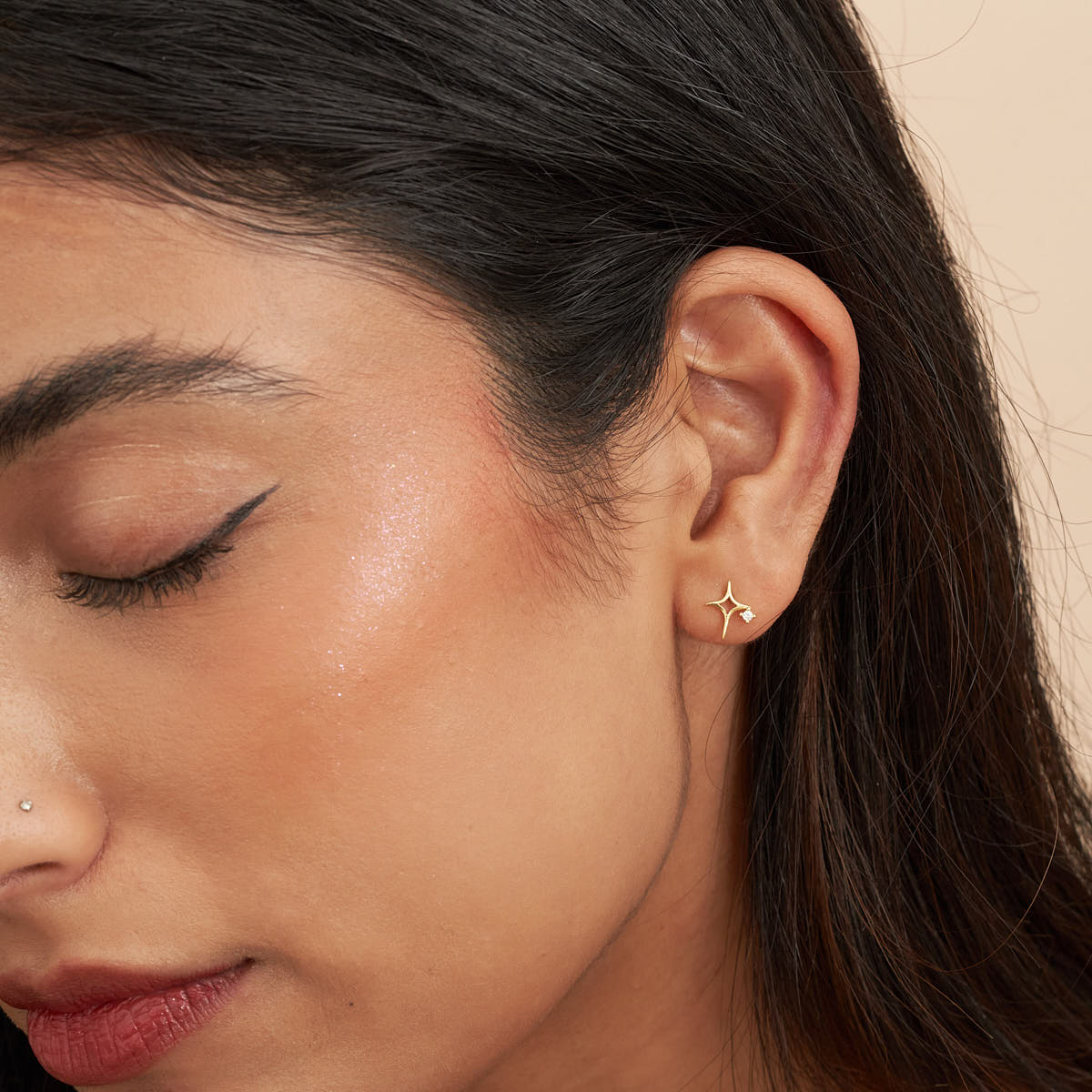 Starlight Spark Studs in Gold
