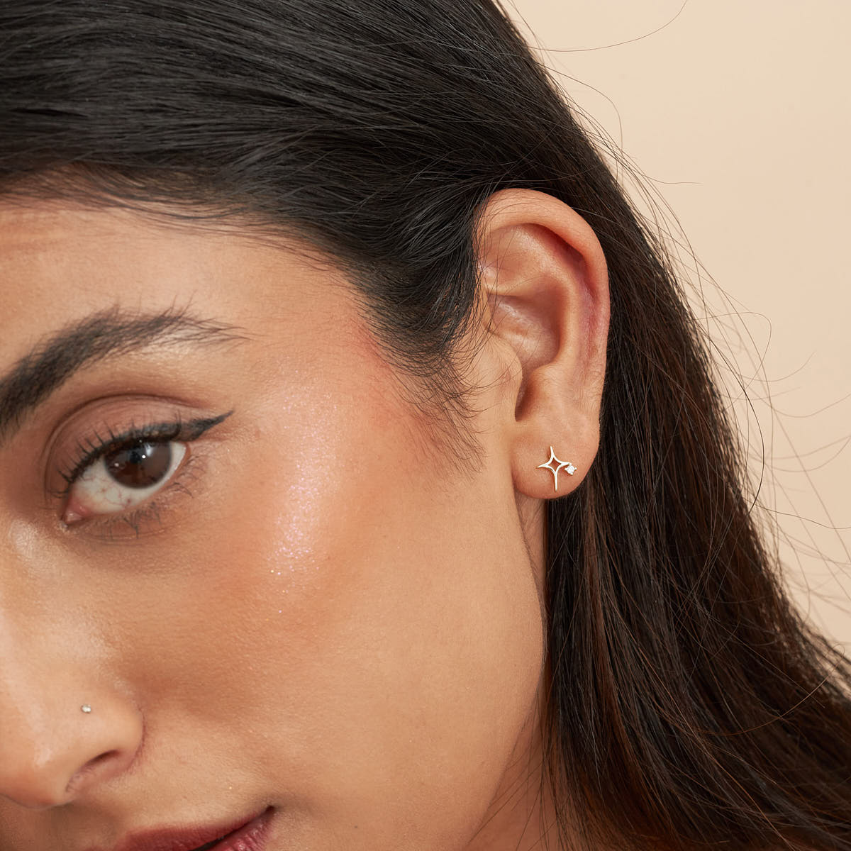 Starlight Spark Studs in Silver