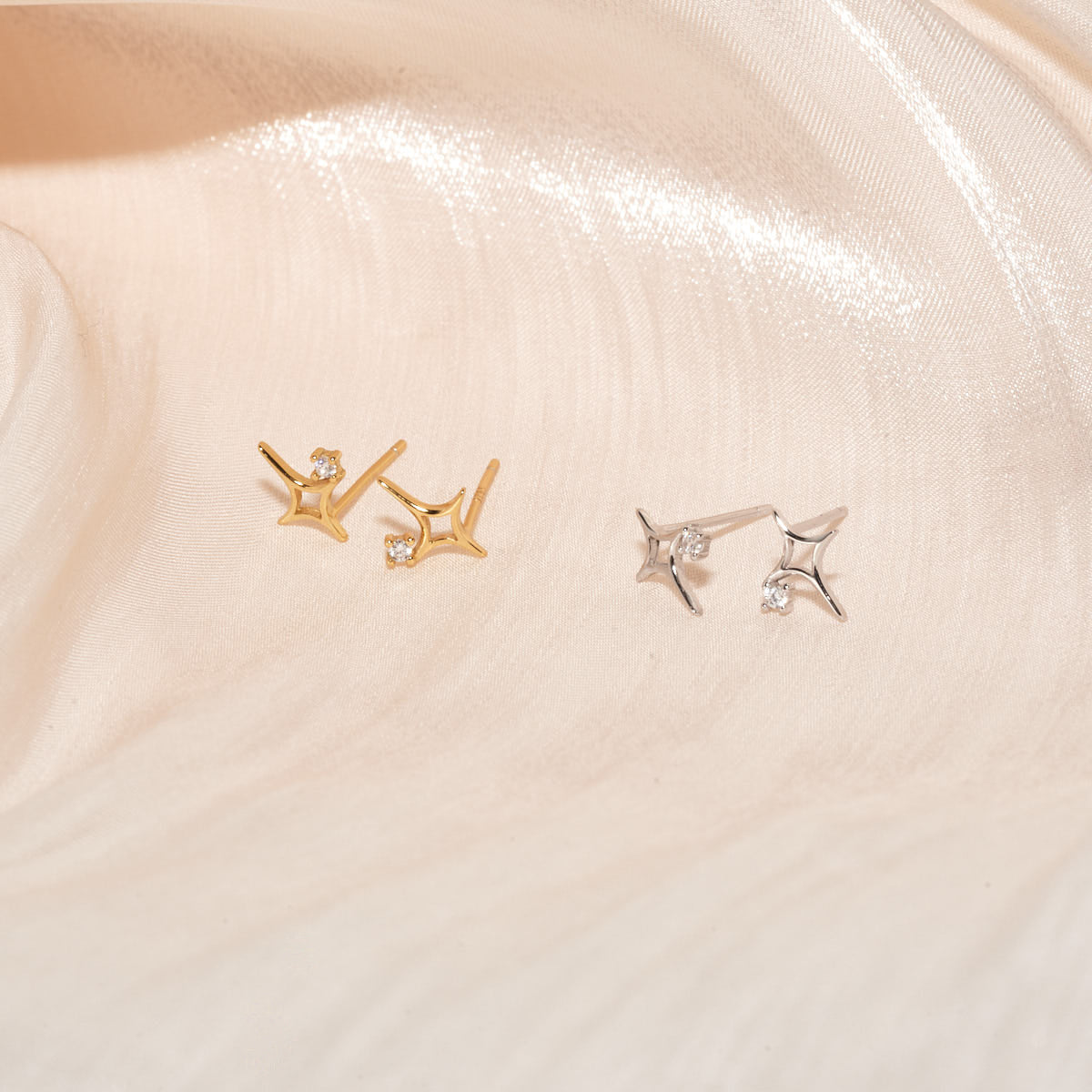 Starlight Spark Studs in Silver