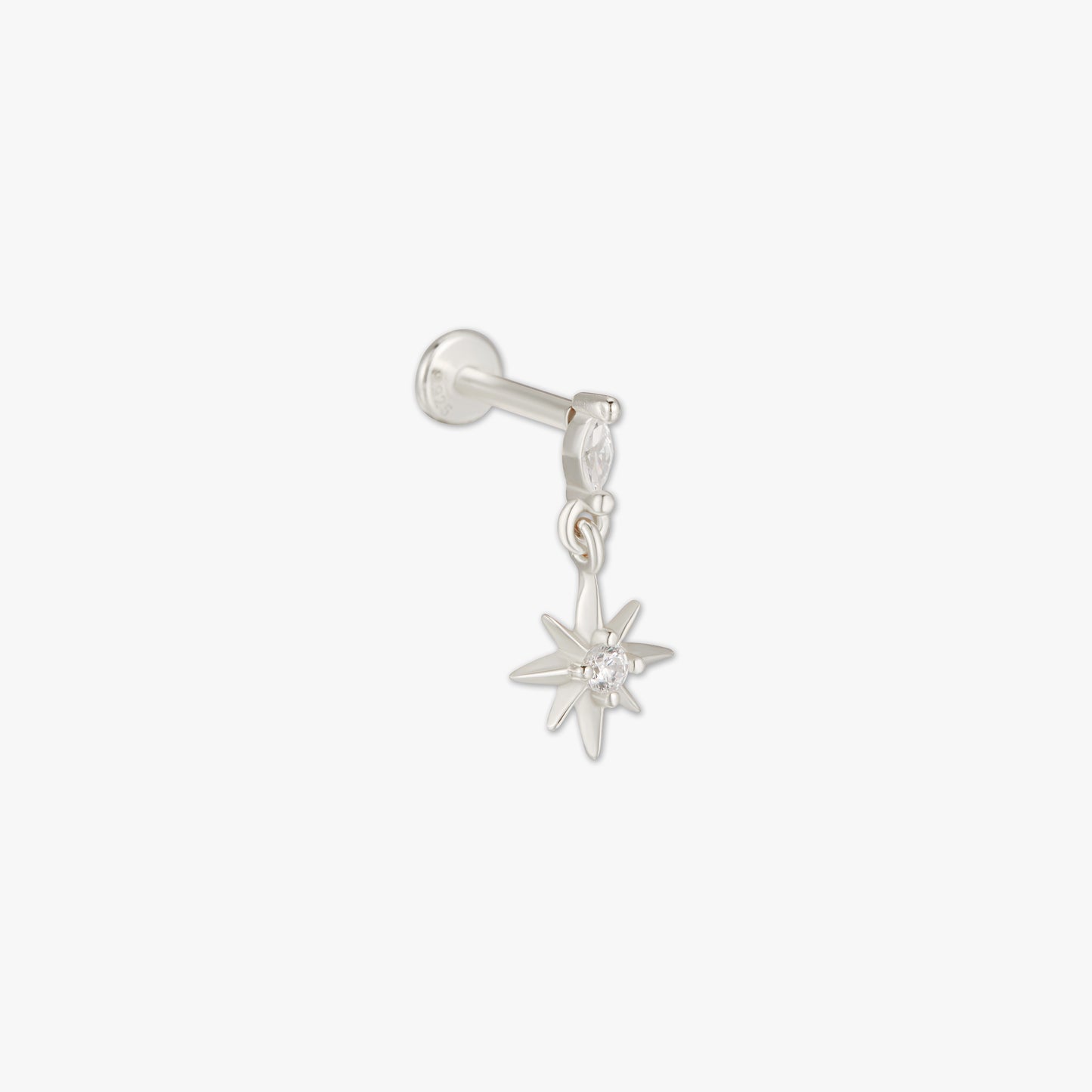 Twilight Star Labret Helix Stud in Silver