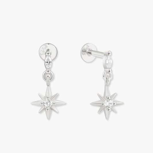 Twilight Star Labret Studs in Silver