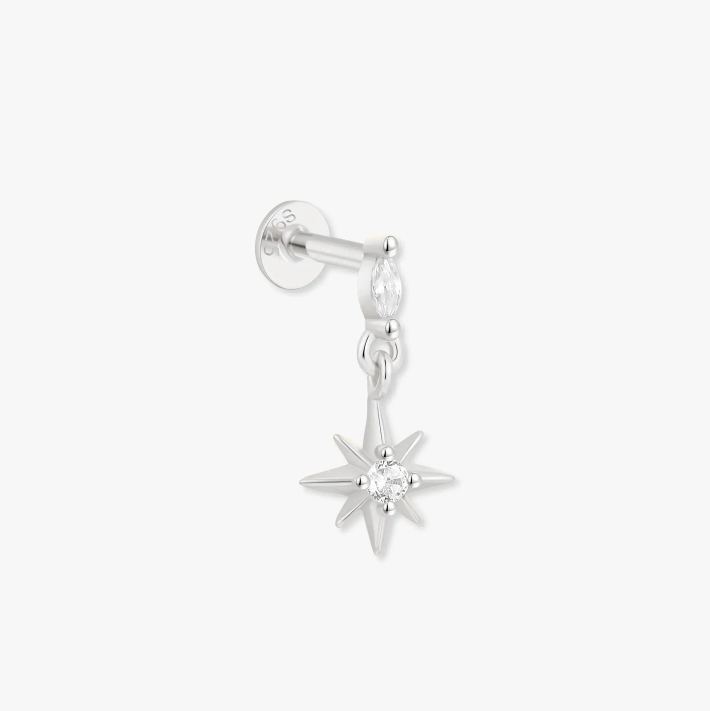 Twilight Star Labret Studs in Silver