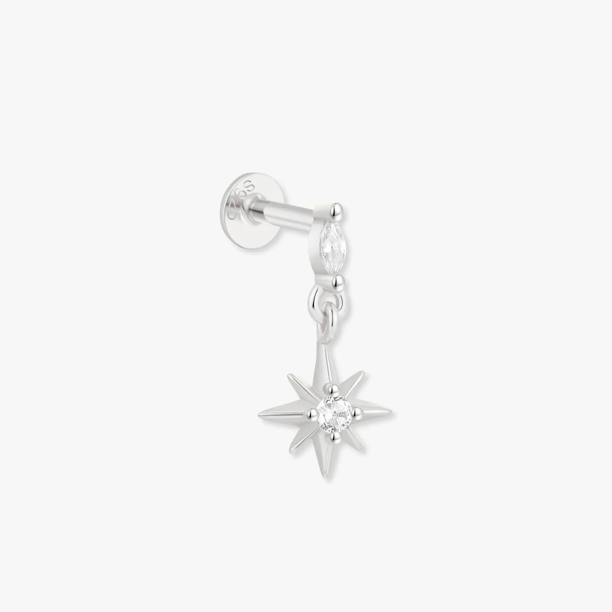 Twilight Star Labret Studs in Silver