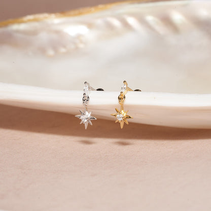 Twilight Star Labret Studs in Gold