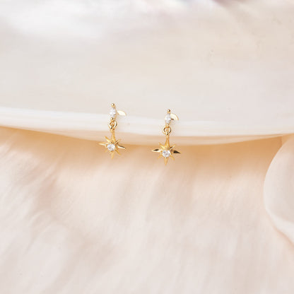 Twilight Star Labret Studs in Gold