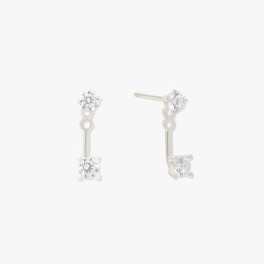 Crystal Ear Jacket In Silver - LÉA
