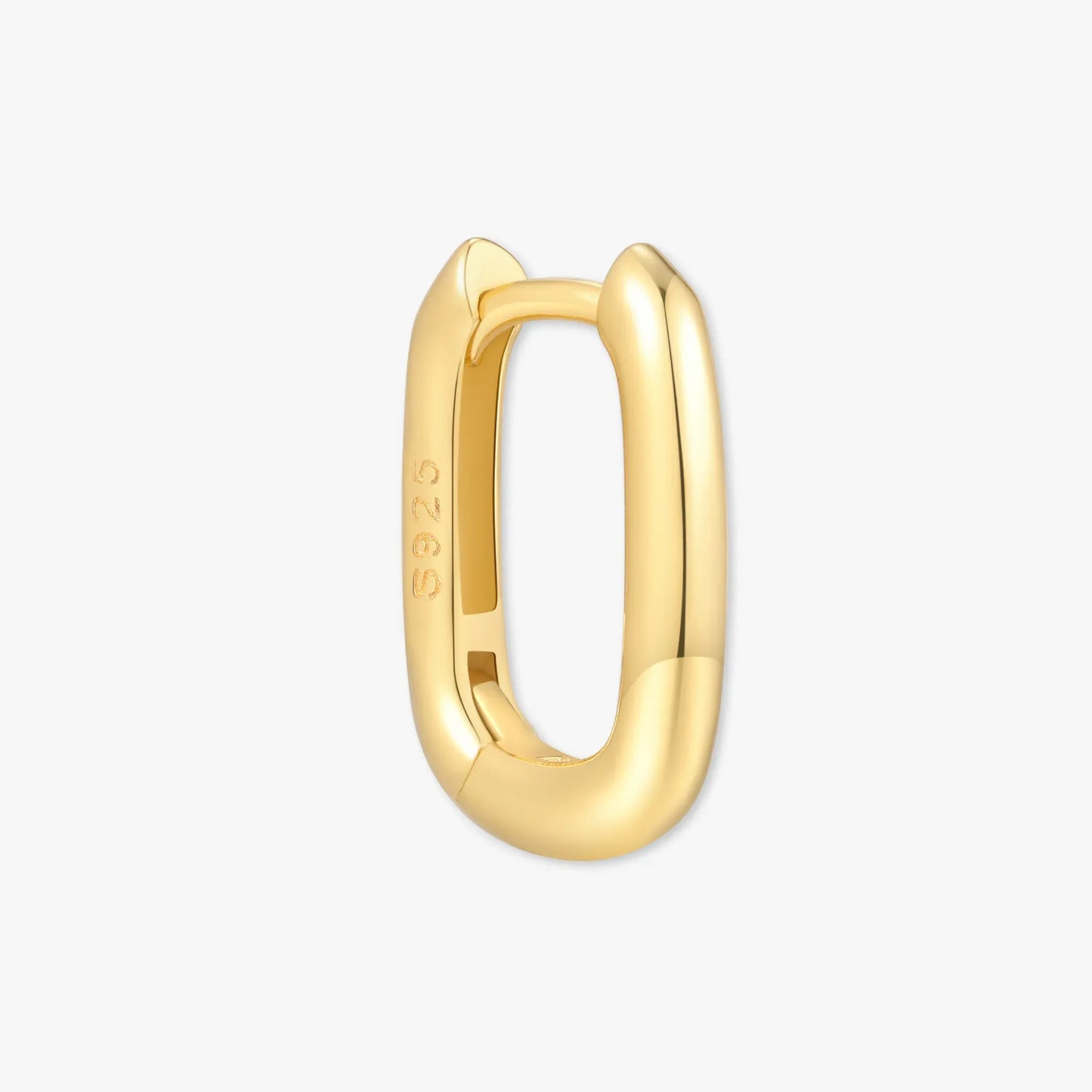 Rectangle Small Hoops in Gold