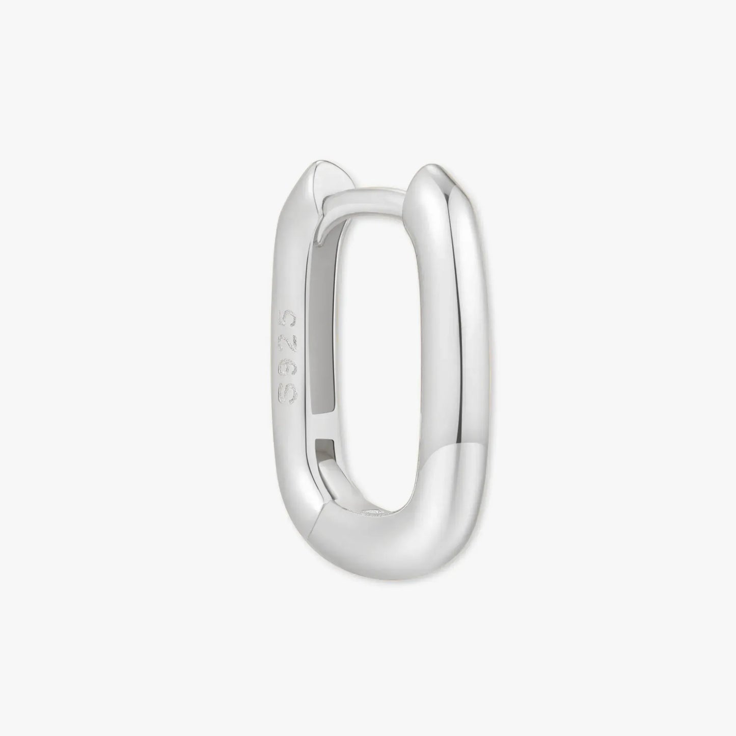 Rectangle Small Hoops in Silver
