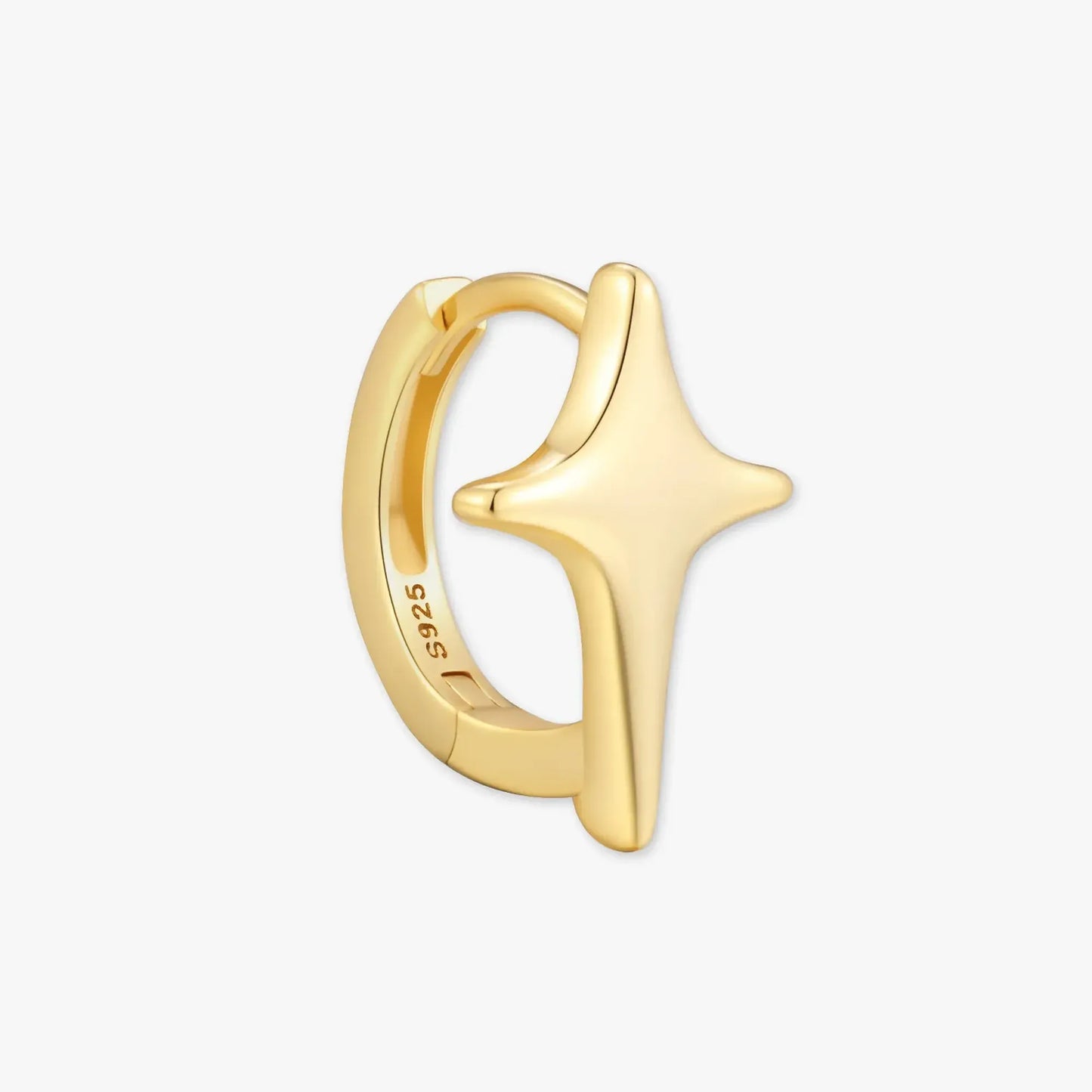 Sparkle Star Hoops in Gold