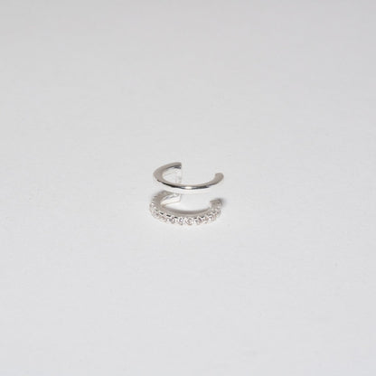 Open Double Band Ear Cuff in Silver - LÉA
