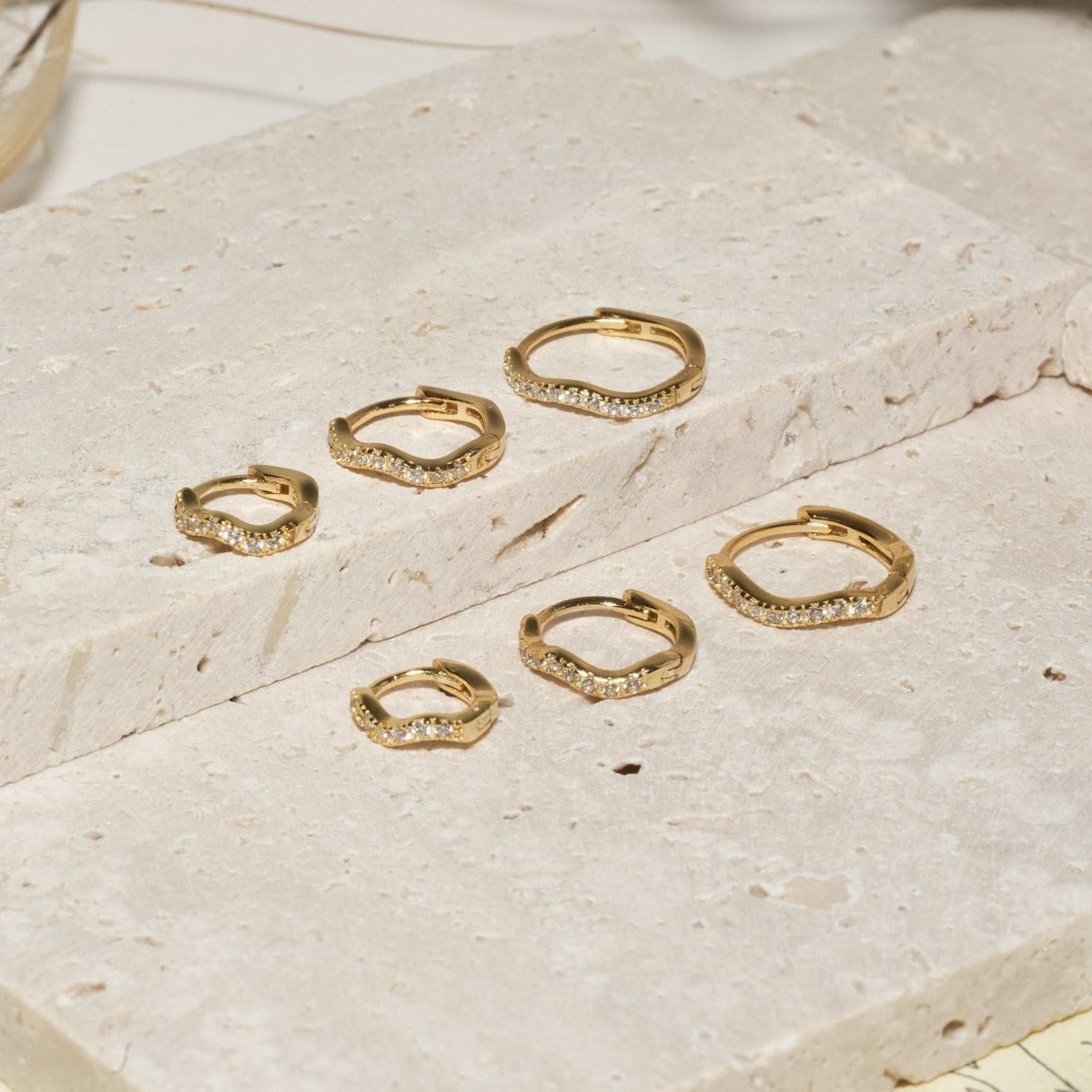 Waterproof Gold Crystal Huggies main image 0